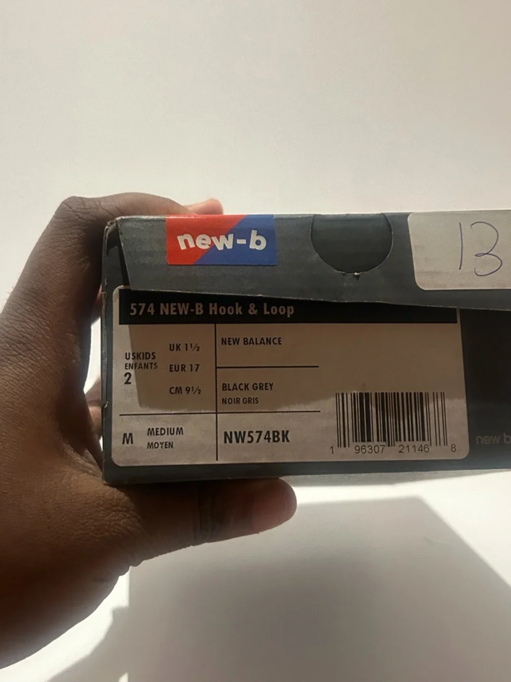 New Balance Kids Black and Gray Low-Top Sneakers